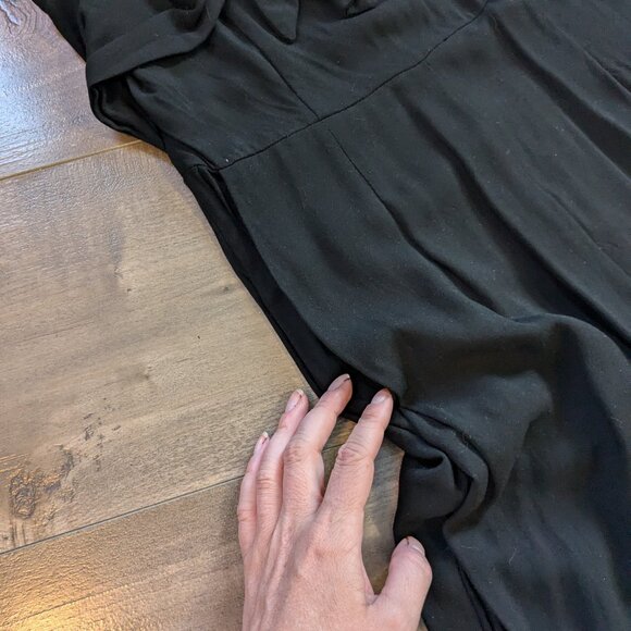 Wide Leg Jumpsuit with Tie Bow Front & Spaghetti Straps - Picture 4 of 7